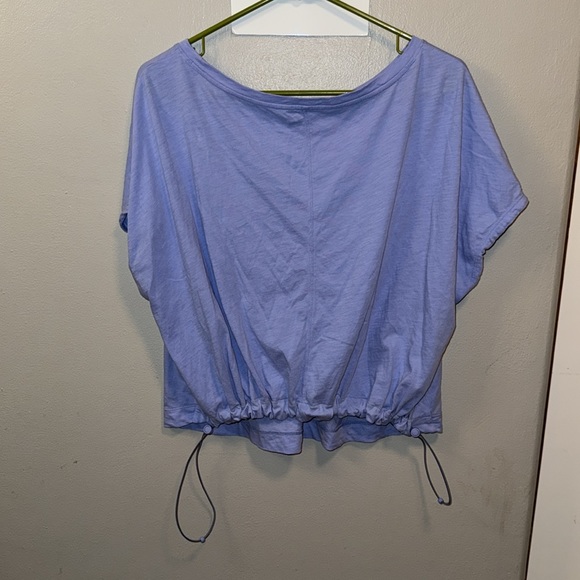 Athleta Short Sleeve Crew Neck Organic Daily Bungee Tee Top Size Medium - Picture 6 of 8